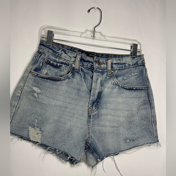 Wild Fable - Distressed Denim Blue Women's High-Rise Cutoff Shorts - Size 4 - Picture 1 of 9
